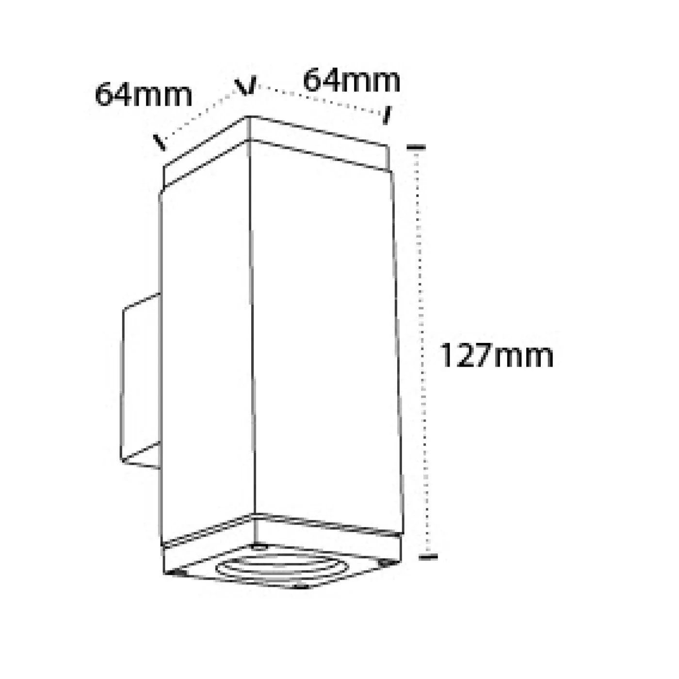10881-2 square - 2xGU-10 Narrow Beam Outdoor wall Lights