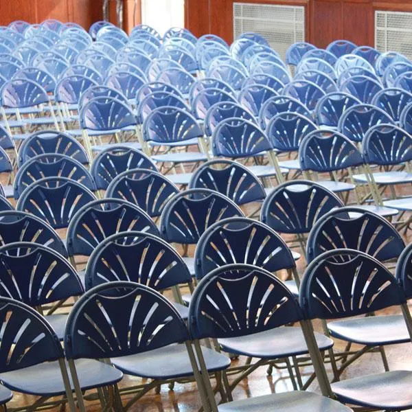112 x Classic Fan Back Folding Chair   Trolley Bundle