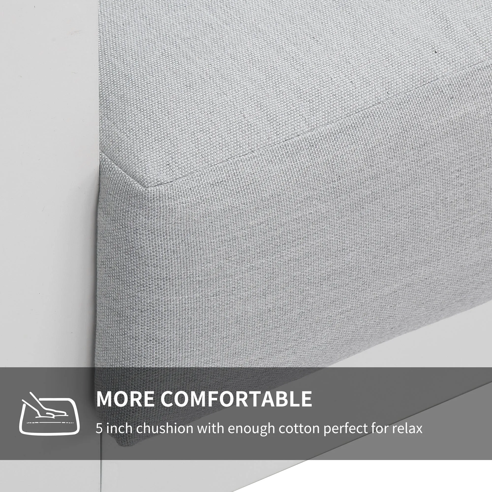 2 Pieces Furniture Aluminum Single Chairs, All-Weather Outdoor Contemporary Sofa Chair with Cushions-example