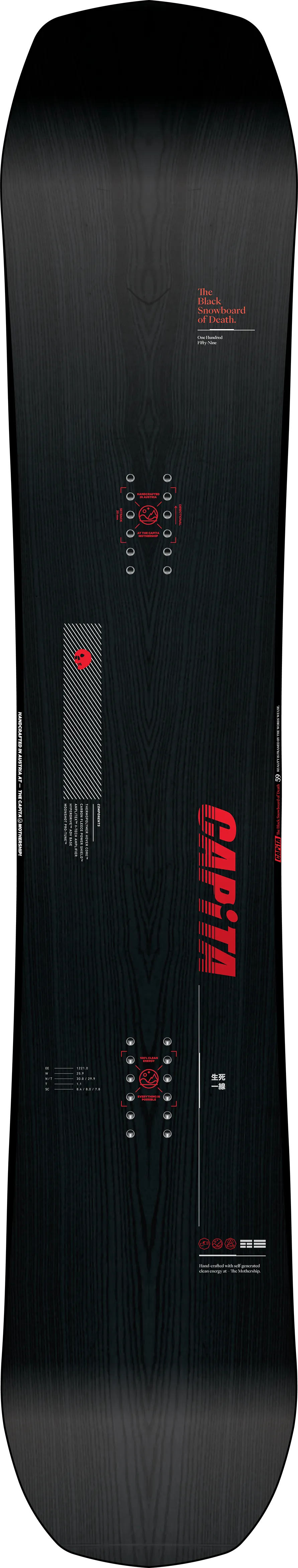 2024 Black Snowboard Of Death | Asst. Sizes