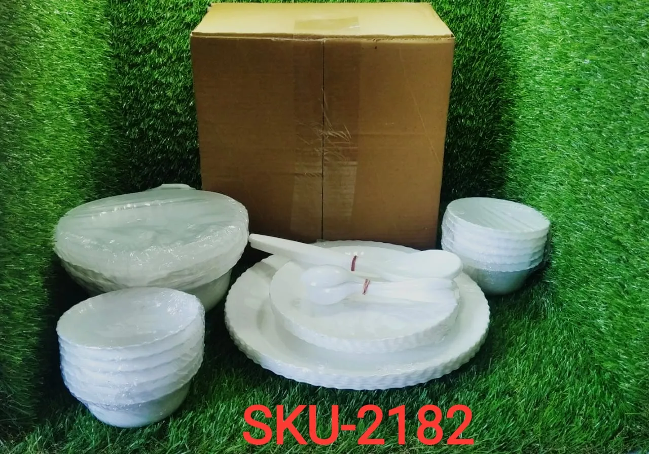 2182 Light Weight Plastic Dinner Set of 36 Pieces