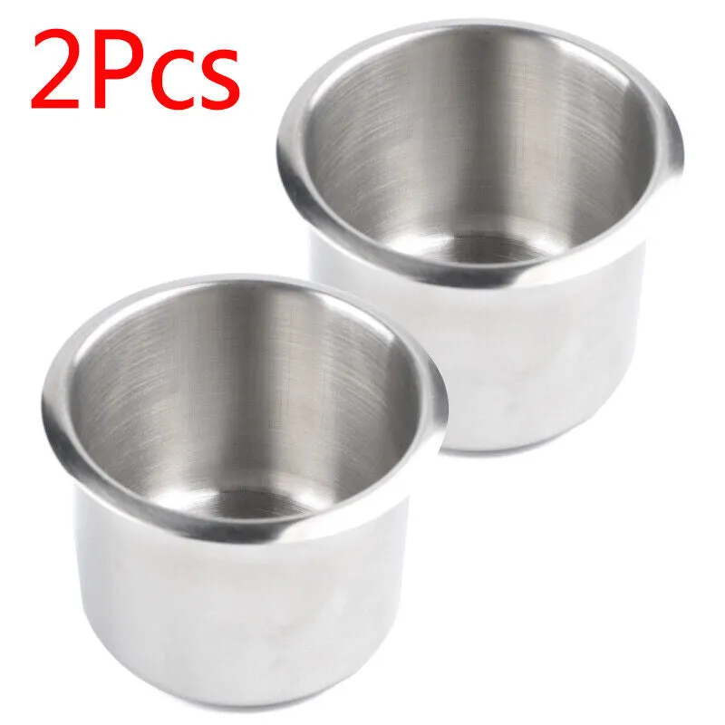 2PCS Stainless Steel Cup Drink Holder | For Marine | Car | Truck | Camper RV Boat