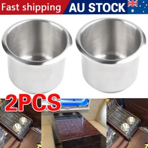 2PCS Stainless Steel Cup Drink Holder | For Marine | Car | Truck | Camper RV Boat