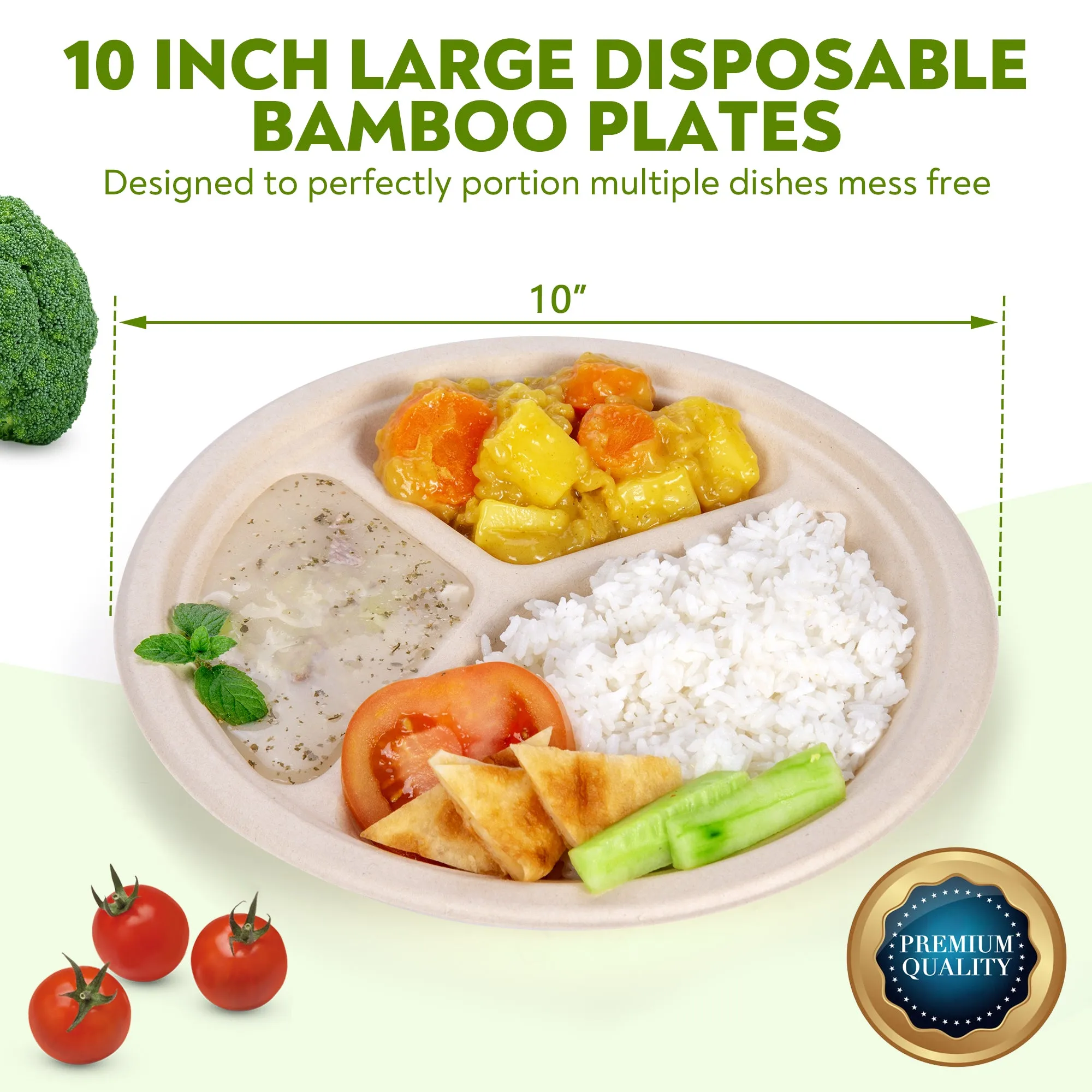 3 Compartment Plates 10Inch