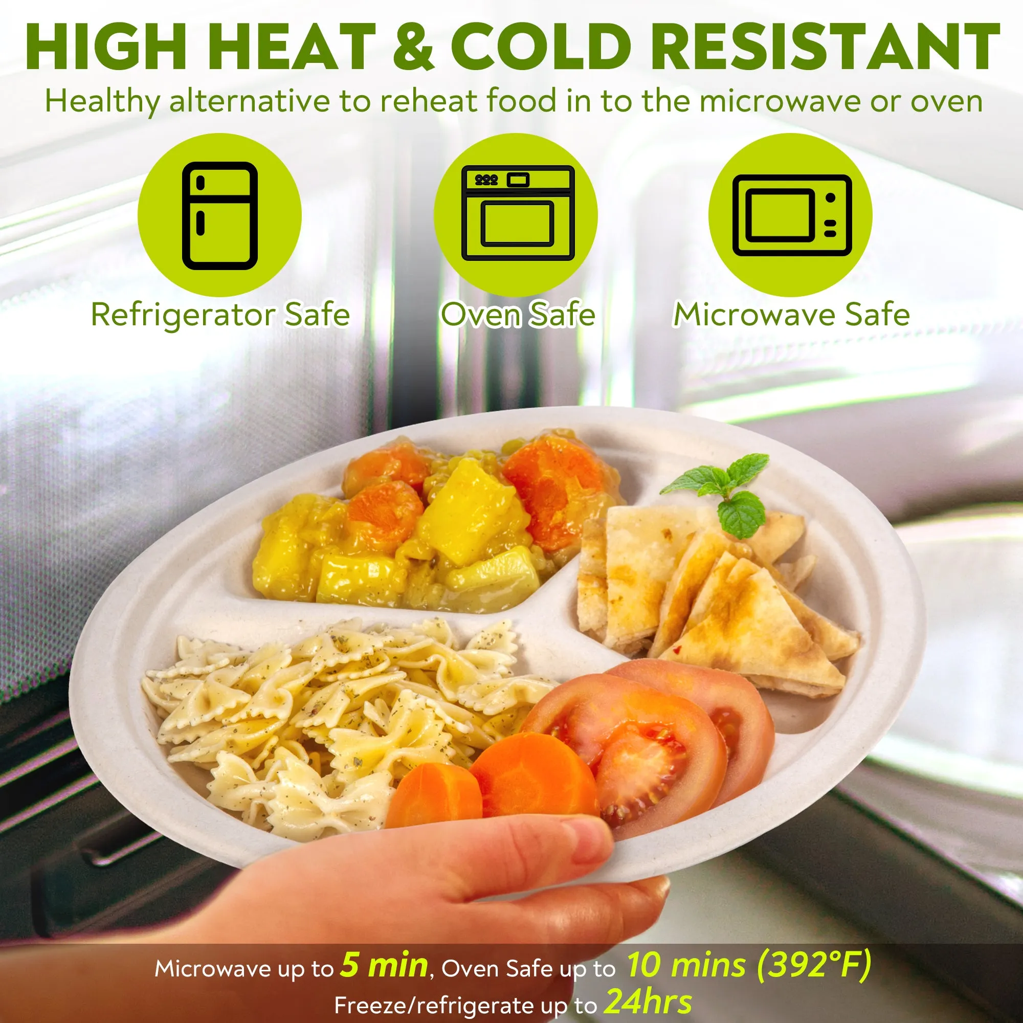 3 Compartment Plates 10Inch