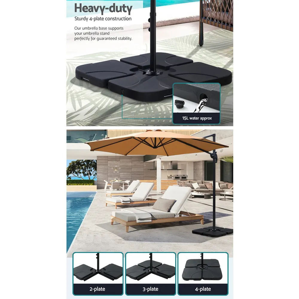 3m UV50  Cantilever Outdoor Umbrella w/Base, Instahut