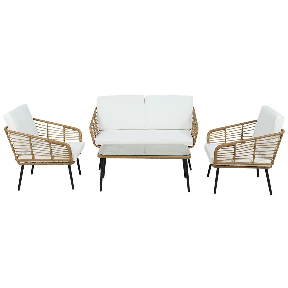 4 Seater Rattan Outdoor Lounge Set