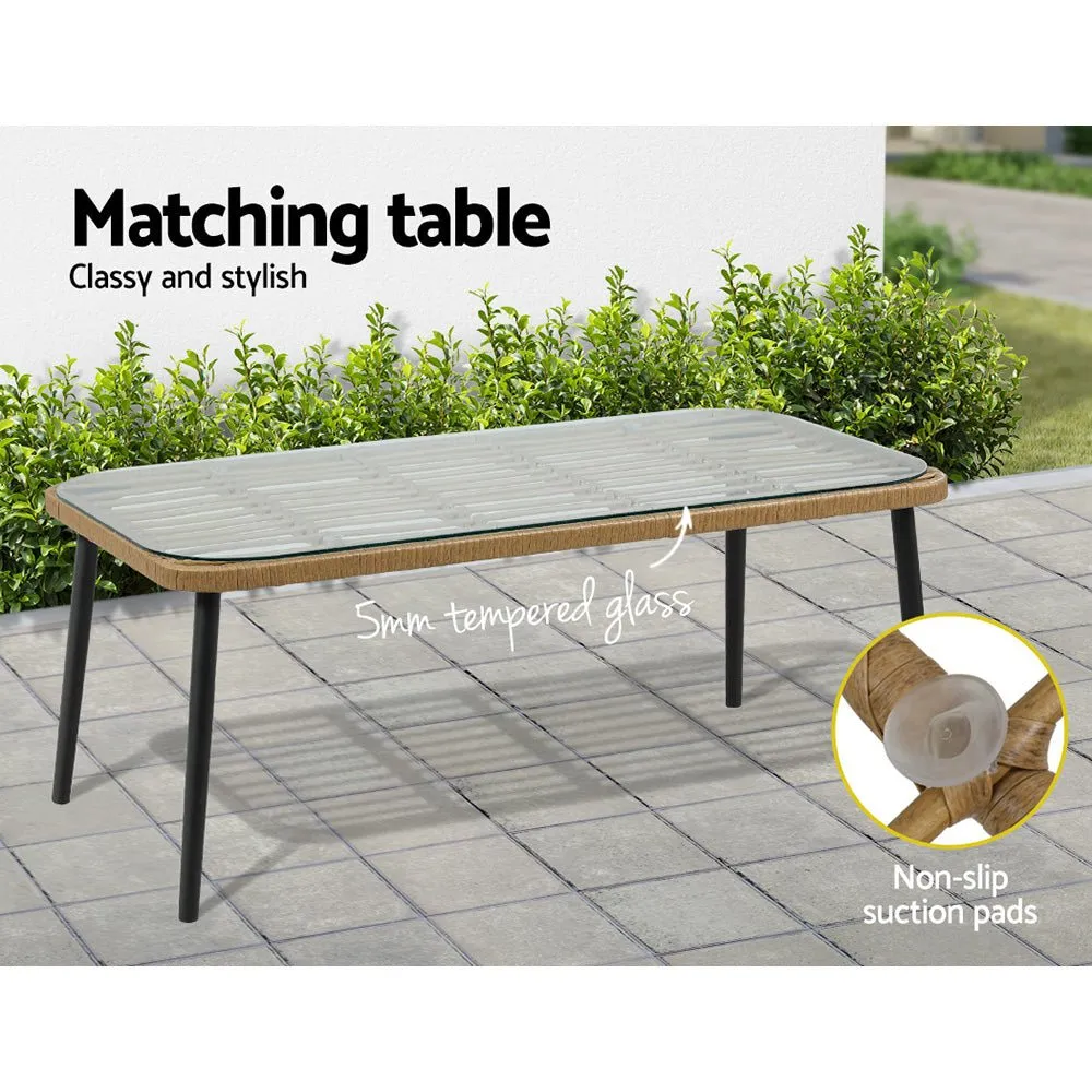 4 Seater Rattan Outdoor Lounge Set