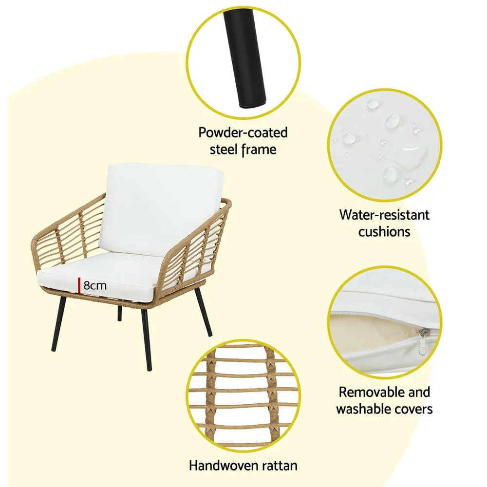 4 Seater Rattan Outdoor Lounge Set