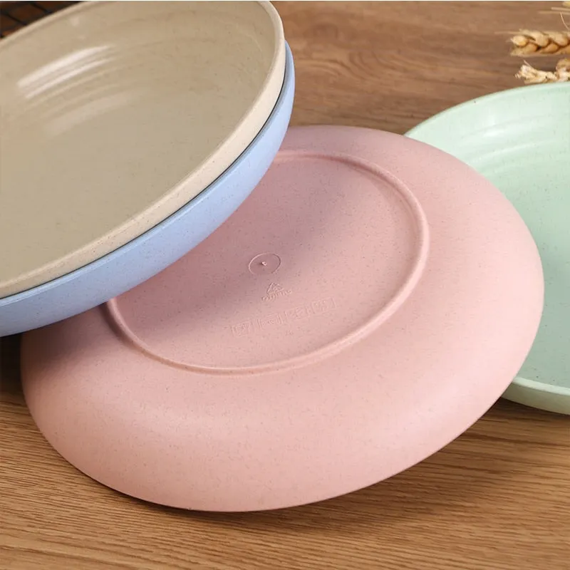 4pcs Dinner Plates Biodegradable Plates Fruit Dish Bone Dish Snack Plate