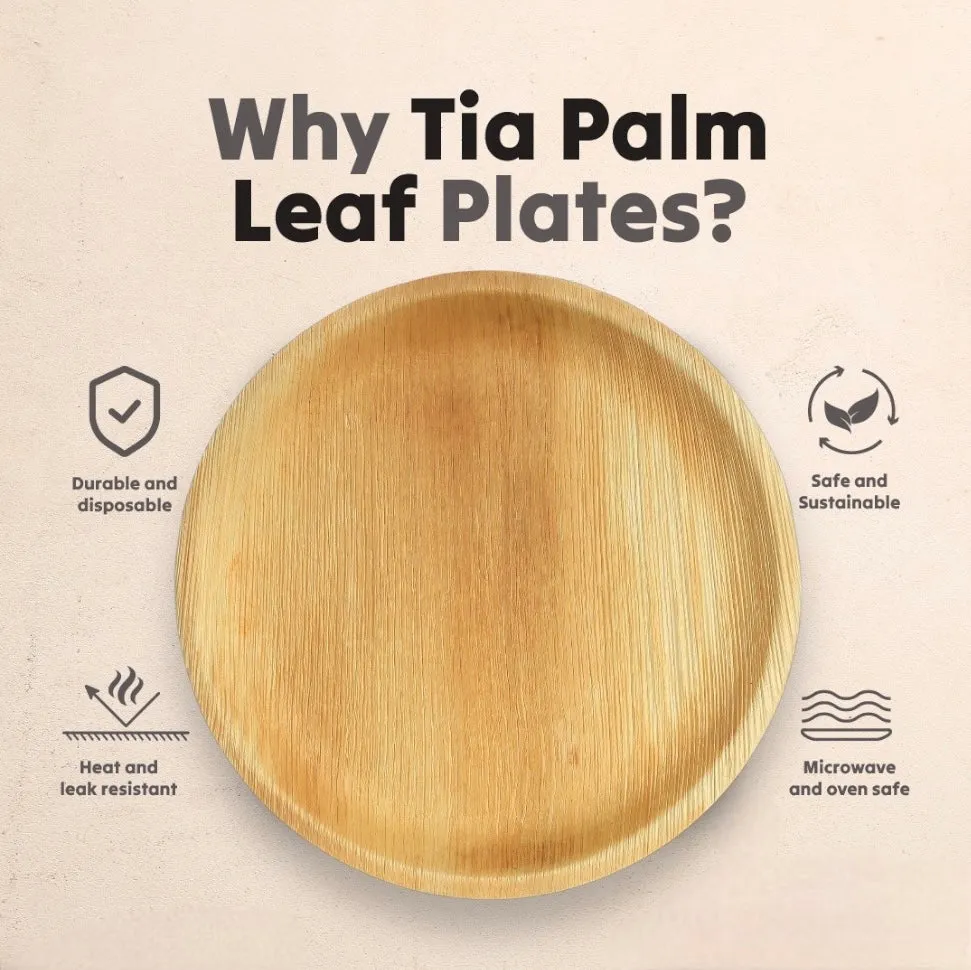 6 Inch Round Disposable Palm Leaf Plates