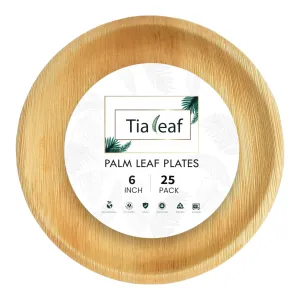6 Inch Round Disposable Palm Leaf Plates