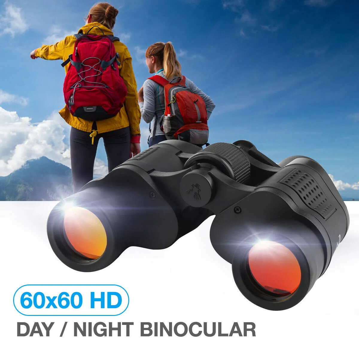 60x60 High Power Binoculars With Coordinates Portable Telescope