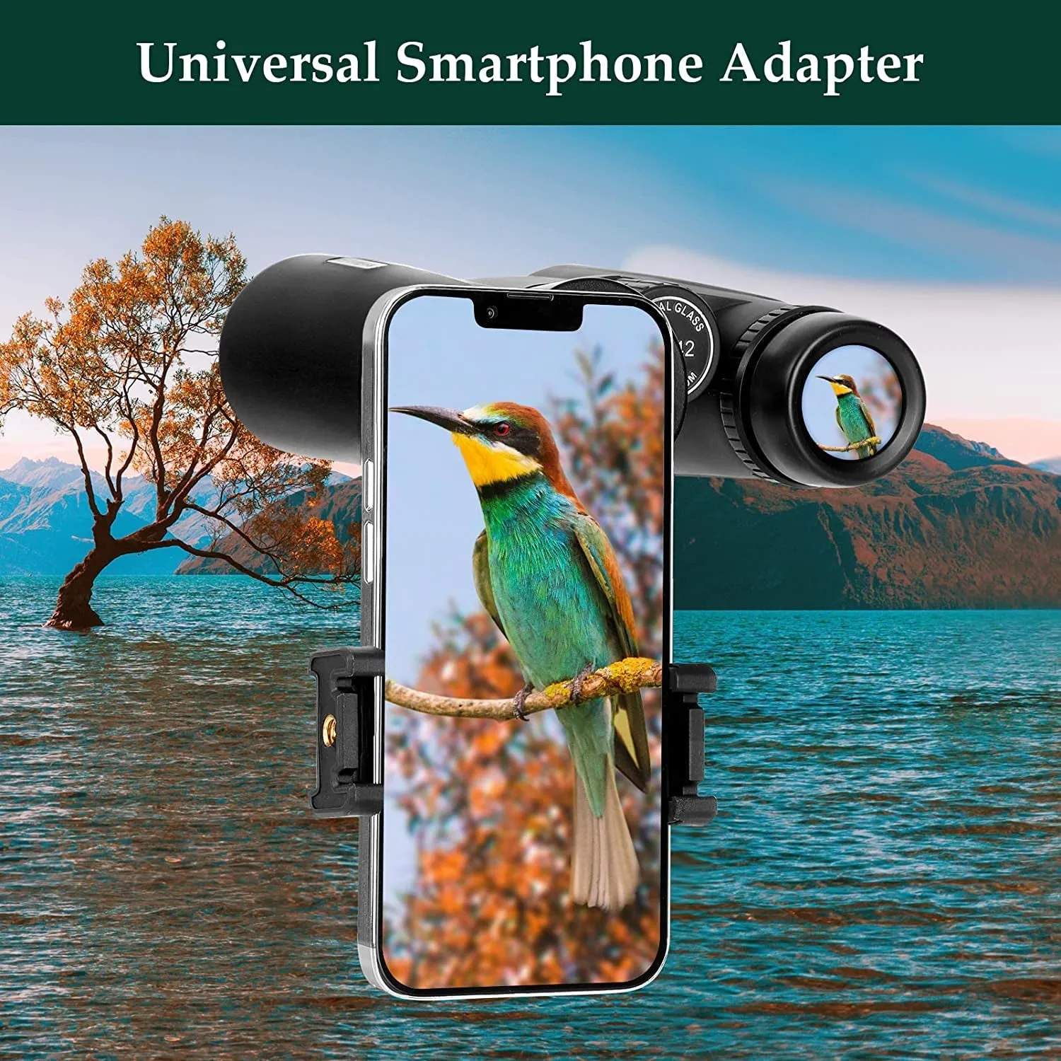 Adorrgon 12X42 HD Binoculars for Adults High Powered with Phone Adapter, Tripod and Tripod Adapter - Large View Binoculars with Clear Low Light Vision - Binoculars for Bird Watching Cruise Travel