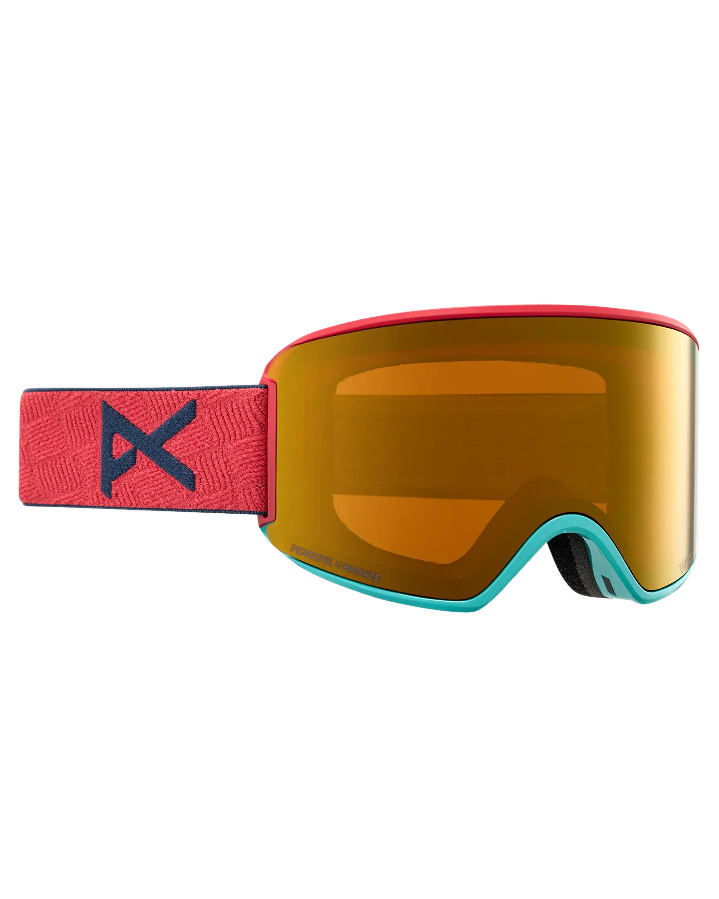 Anon Women's M3 Snow Goggles   Bonus Lens   Mfi® Face Mask - Coral/Perceive Sunny Bronze Lens