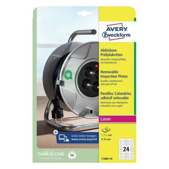 Avery Inspection Plates 30 mm - (L7804-10)