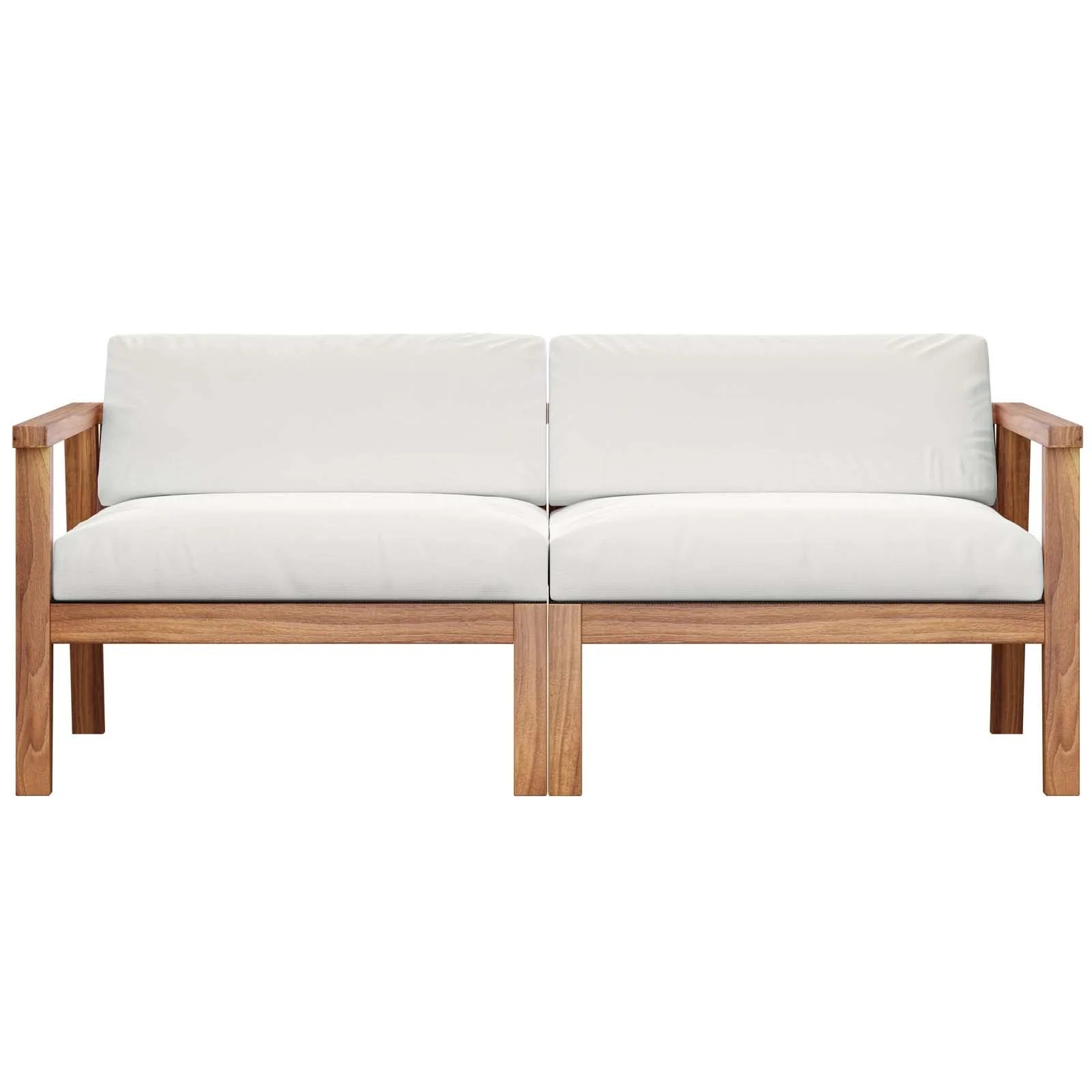 Bayport Outdoor Patio Teak Wood 2-Seater Loveseat