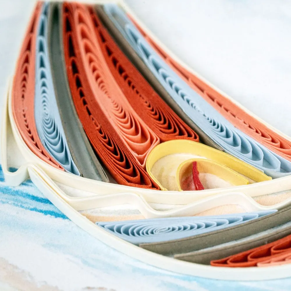Beach Hammock Quilled Greeting Card