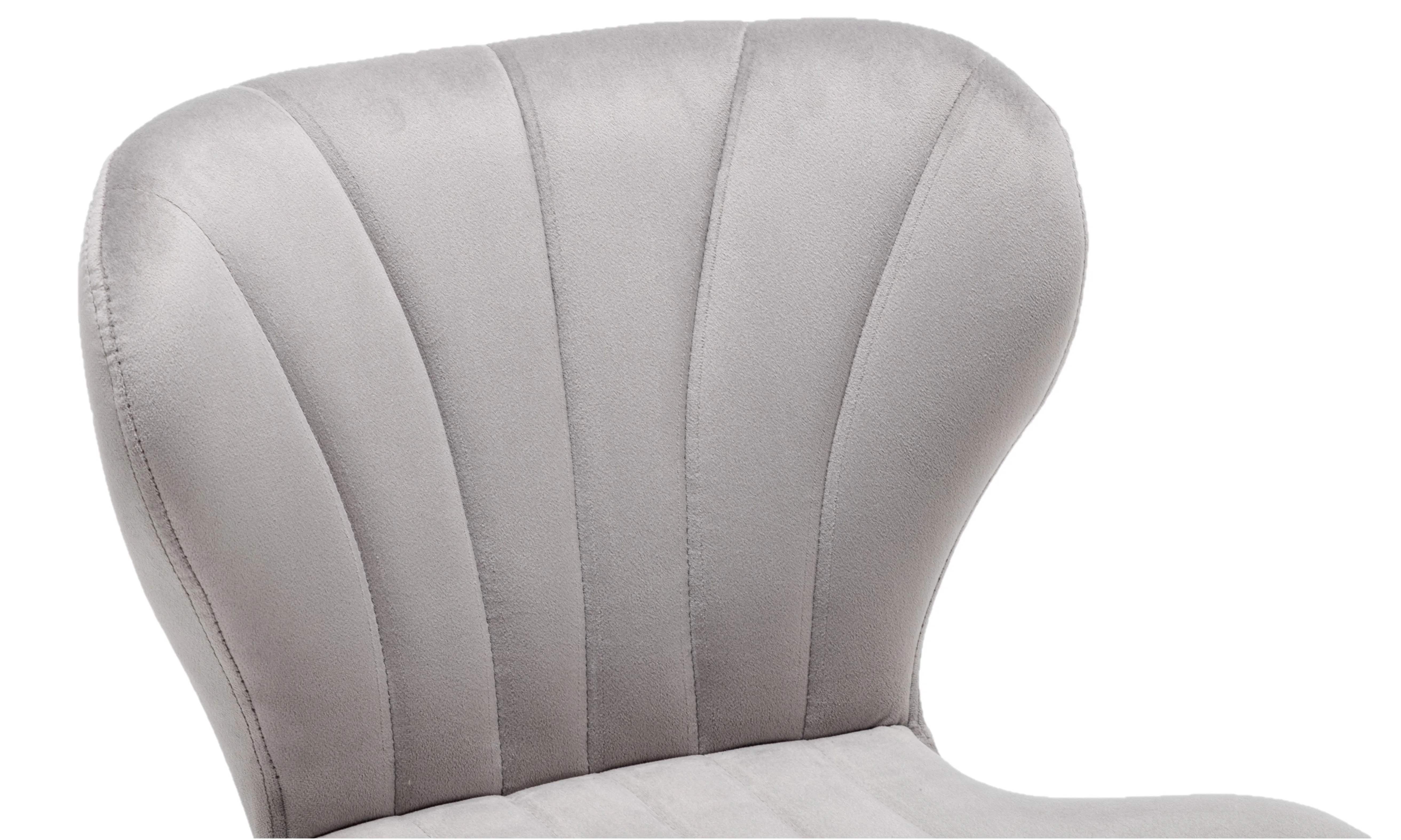 BTExpert Upholstered Modern Grey Velvet Accent Dining Chair