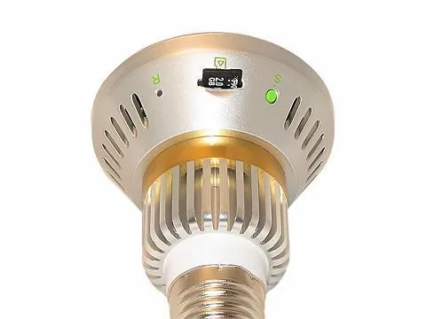 Bulb Hidden Nightvision Security Camera Motion Detect Digital Recorder