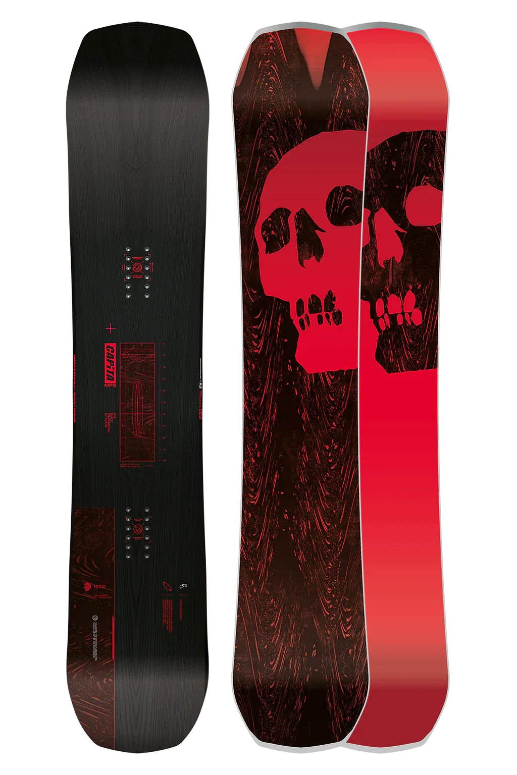 Capita Black Snowboard of Death Wide Snowboard 2025 - 169W