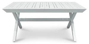 Caribbean Outdoor Extension Table in White Aluminium