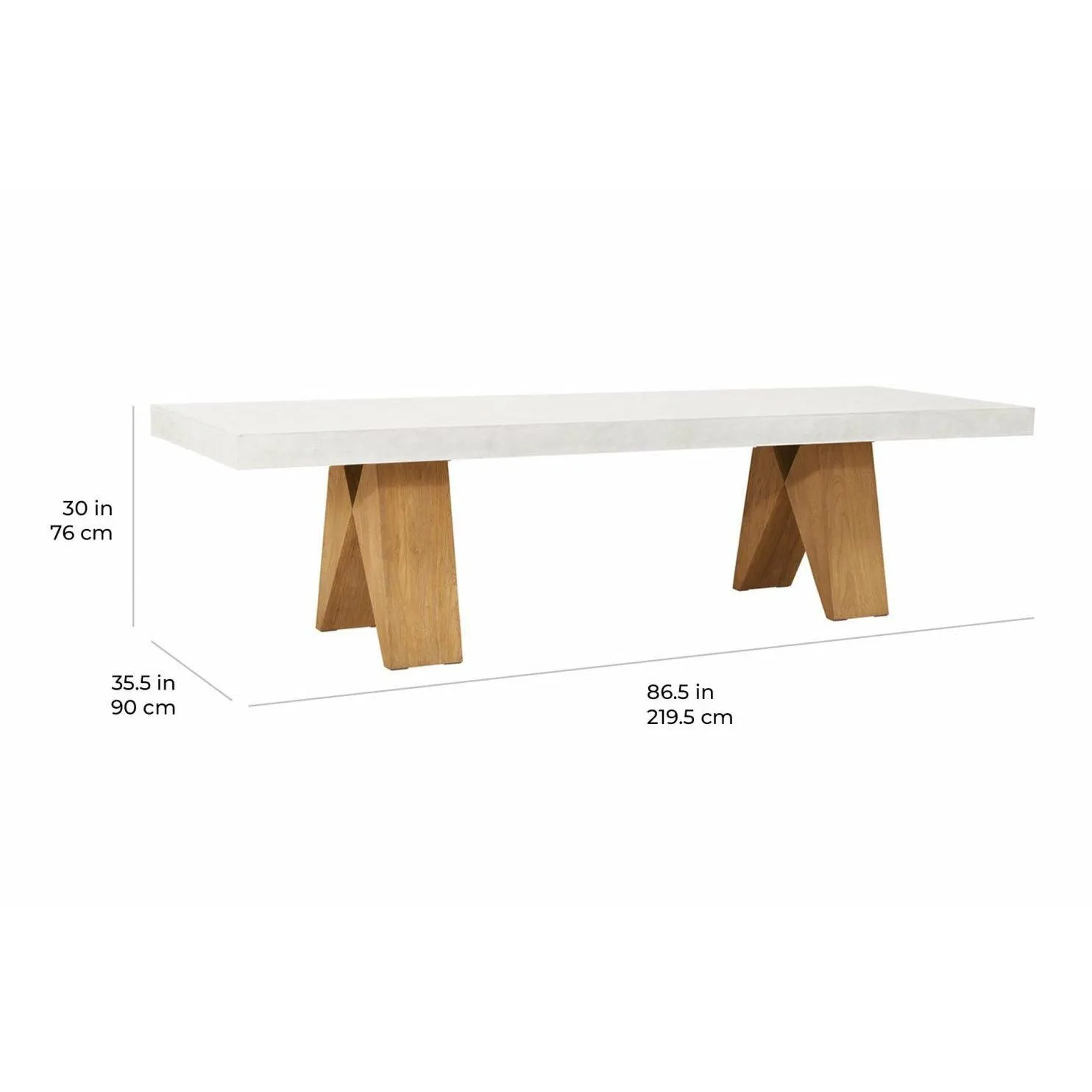Clip Dining Table  Slate Gray