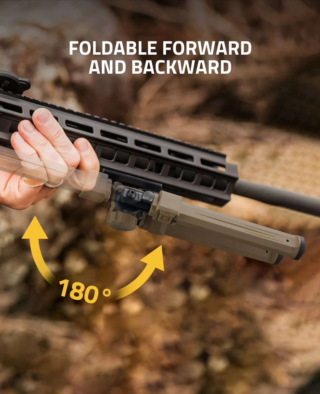 CVLIFE 7.6-10.8 Inches 360° Swivel Bipod Lightweight Bipod Compatible with Mlok - Global