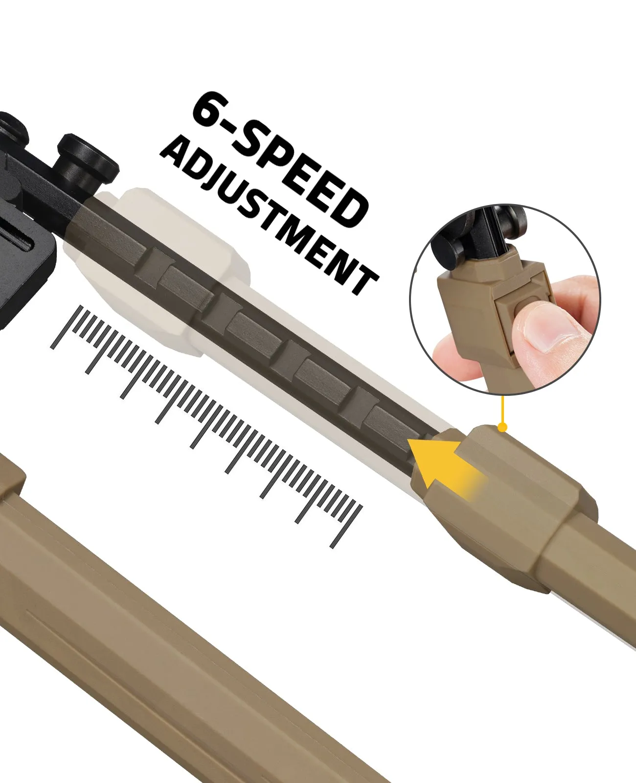 CVLIFE 7.6-10.8 Inches 360° Swivel Bipod Lightweight Bipod Compatible with Mlok - Global