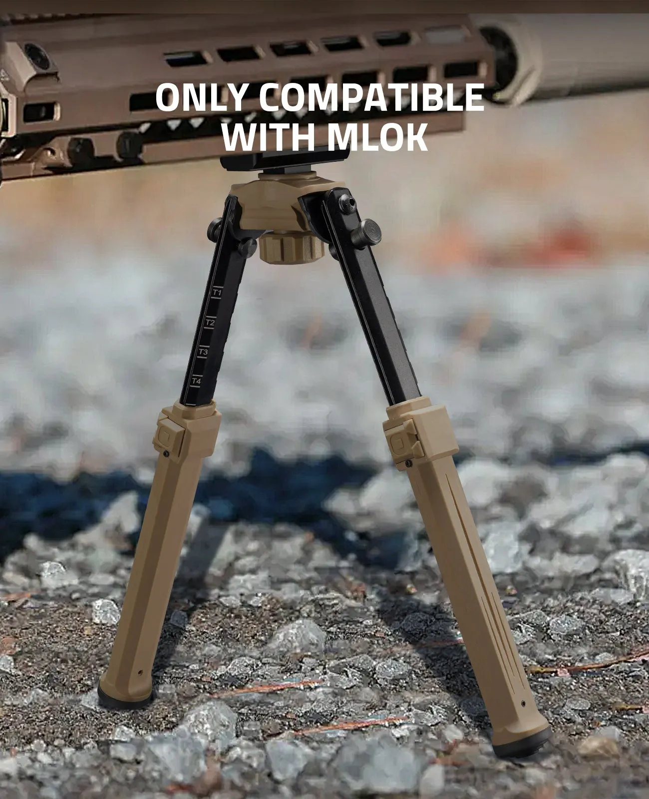 CVLIFE 7.6-10.8 Inches 360° Swivel Bipod Lightweight Bipod Compatible with Mlok - Global