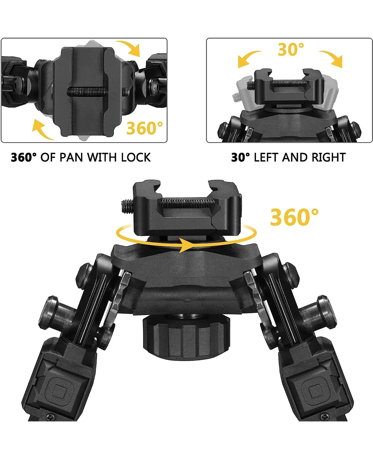 CVLIFE Rifle Bipod with 360° Swivel Bipod - Global