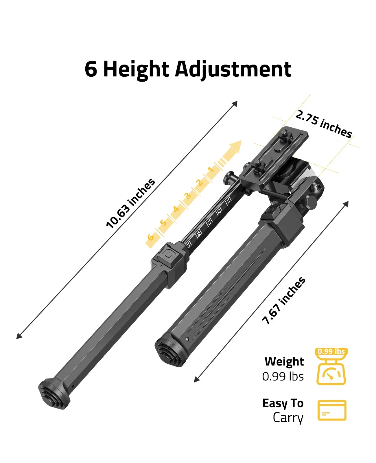 CVLIFE Rifle Bipod with 360° Swivel Bipod - Global
