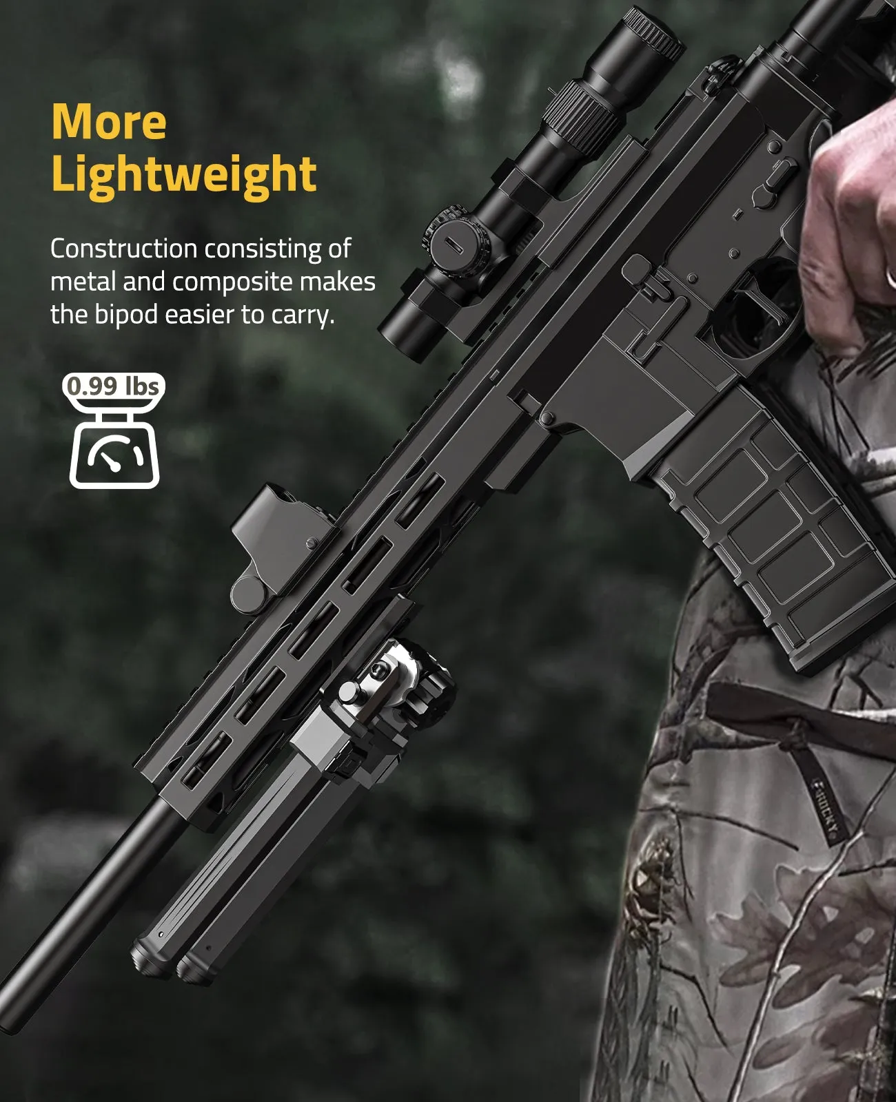 CVLIFE Rifle Bipod with 360° Swivel Bipod - Global