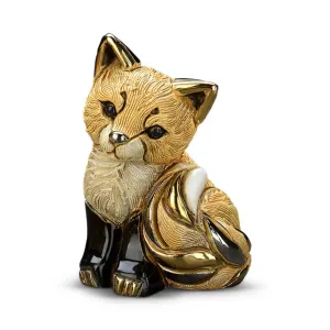 De Rosa Red Fox Cub Baby Figurine