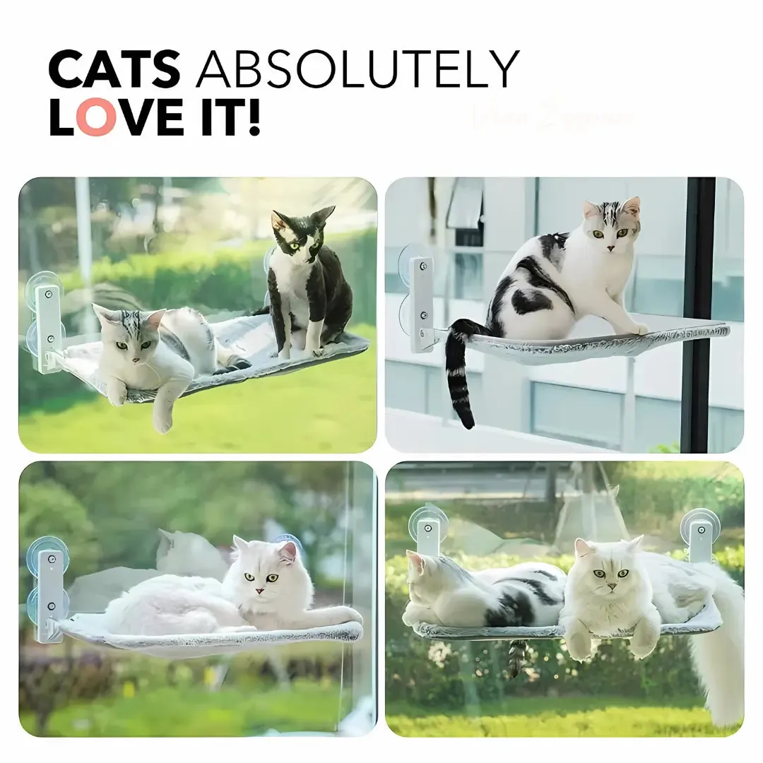 Deluxe Cat Window Perch - Comfy Hammock with Scenic View