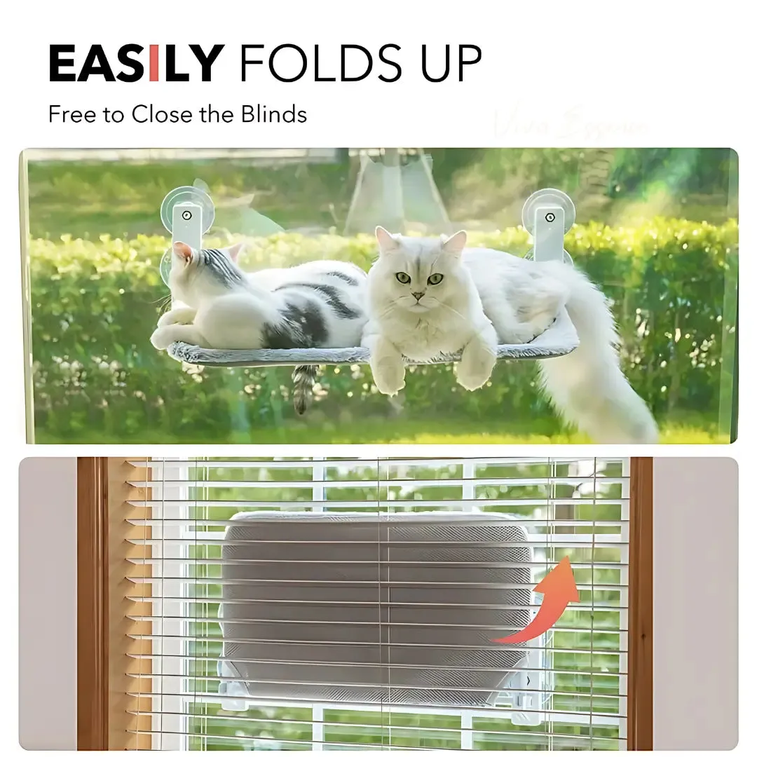 Deluxe Cat Window Perch - Comfy Hammock with Scenic View