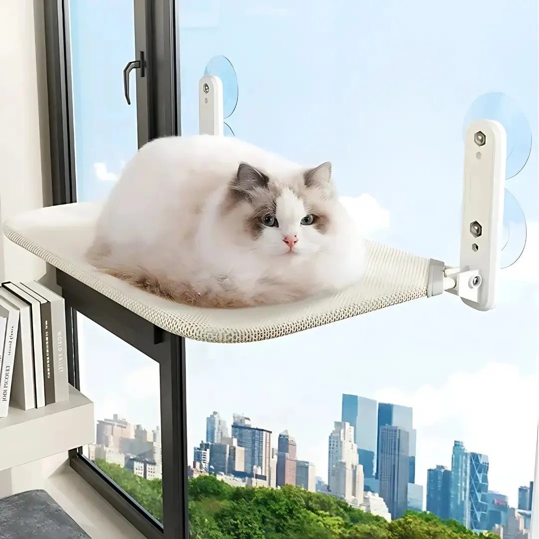 Deluxe Cat Window Perch - Comfy Hammock with Scenic View