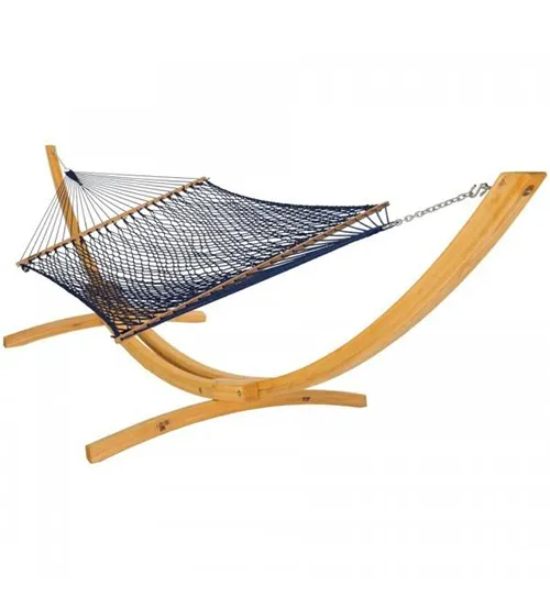 Deluxe Navy Duracord Rope Hammock