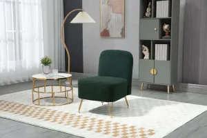 Emerald Velvet Accent Chair - Elegant Living Room Seating