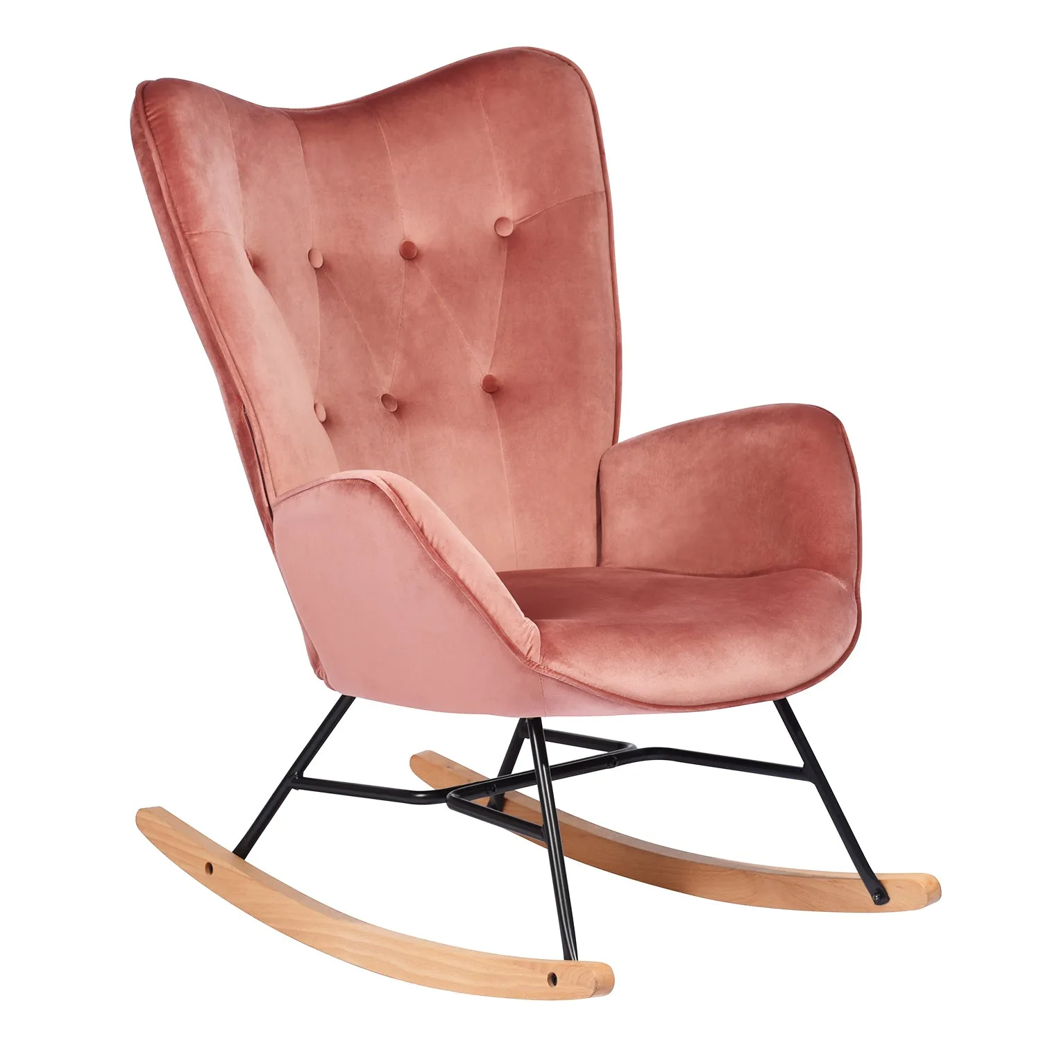 EPPING Modern Rocking Fabric Armchair- HomyCasa