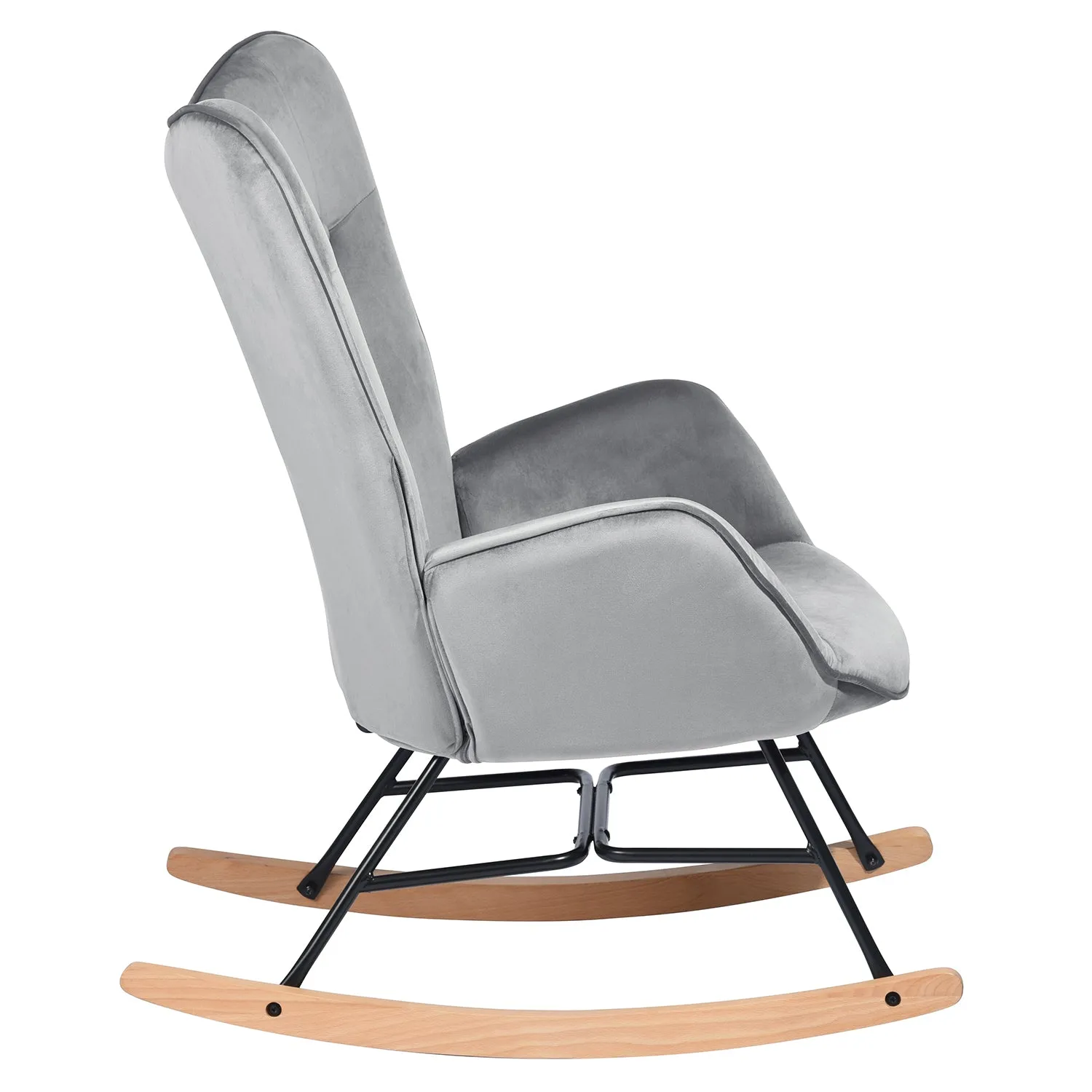 EPPING Modern Rocking Fabric Armchair- HomyCasa