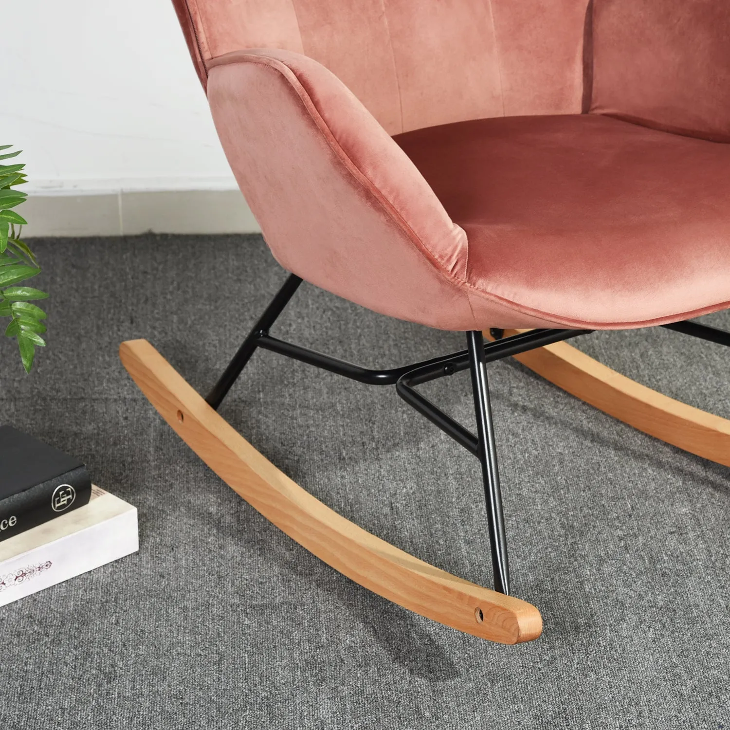 EPPING Modern Rocking Fabric Armchair- HomyCasa