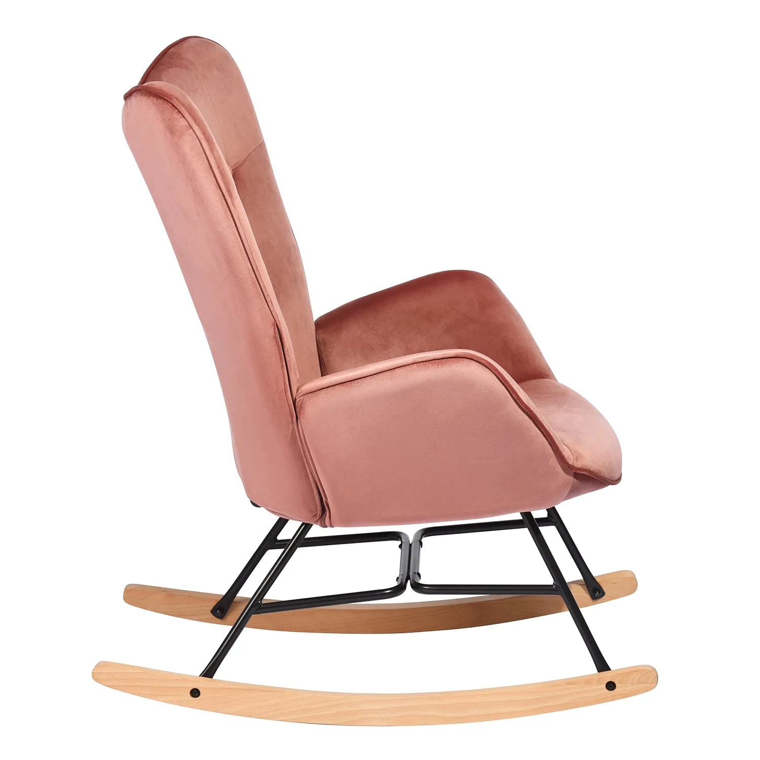 EPPING Modern Rocking Fabric Armchair- HomyCasa