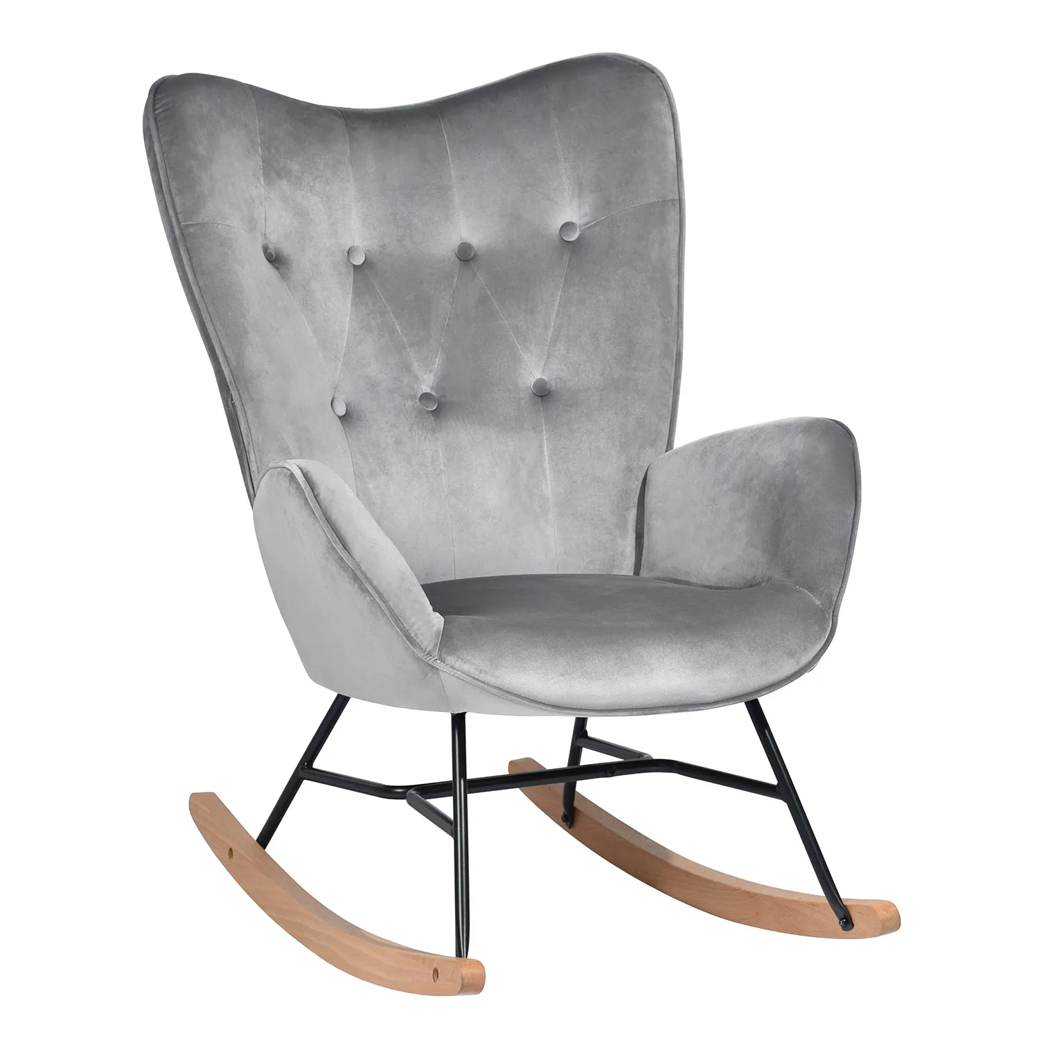 EPPING Modern Rocking Fabric Armchair- HomyCasa