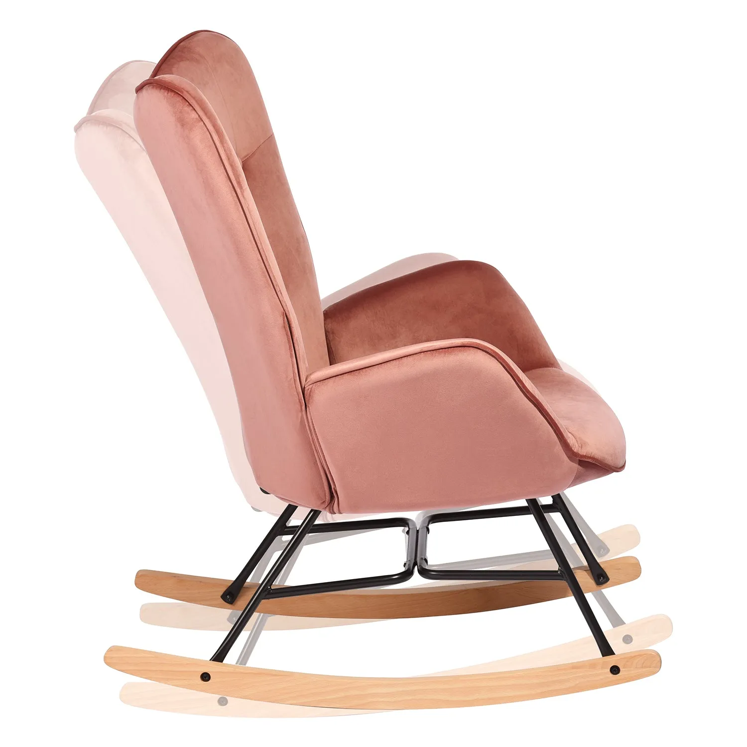 EPPING Modern Rocking Fabric Armchair- HomyCasa