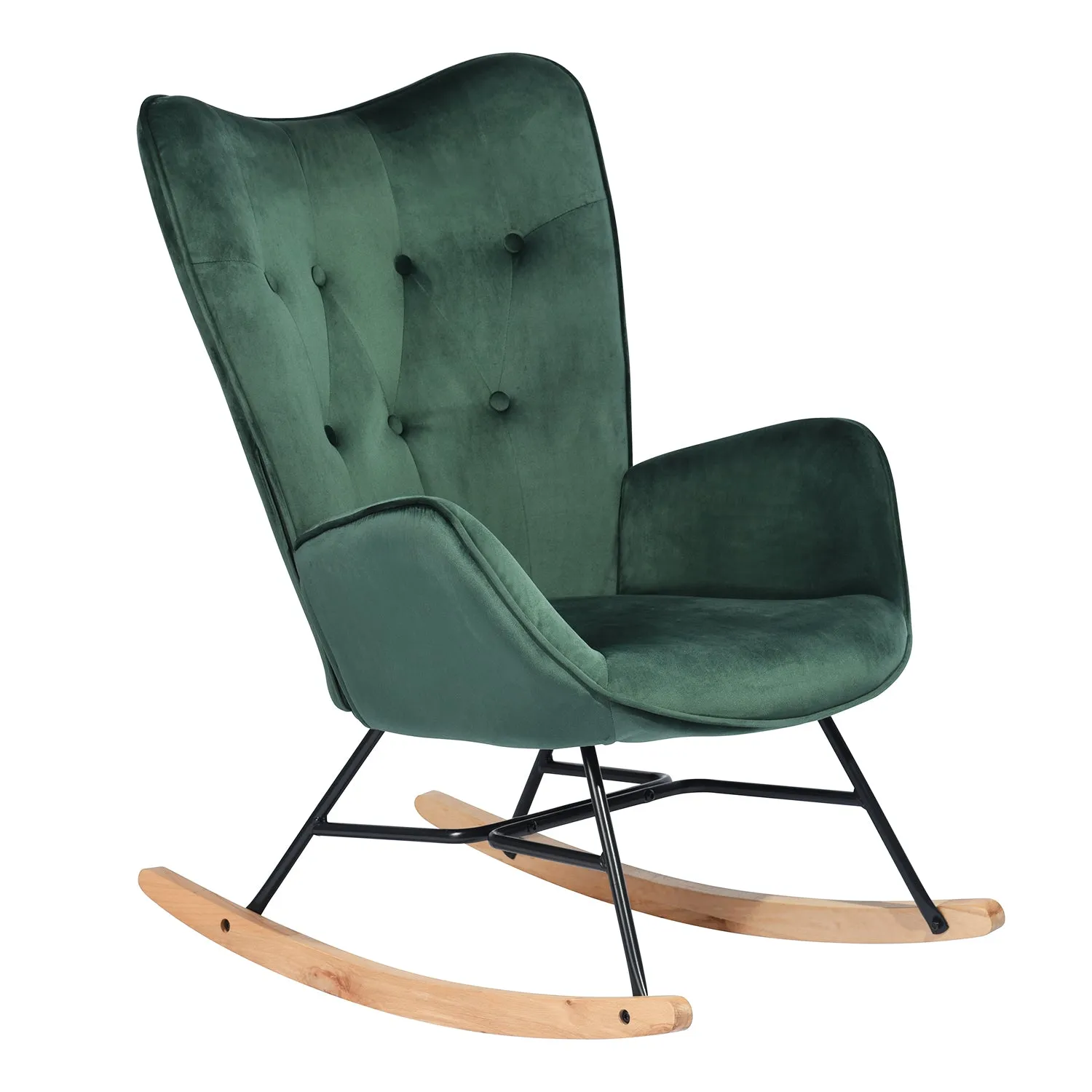 EPPING Modern Rocking Fabric Armchair- HomyCasa