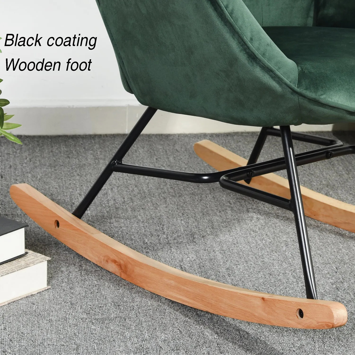 EPPING Modern Rocking Fabric Armchair- HomyCasa