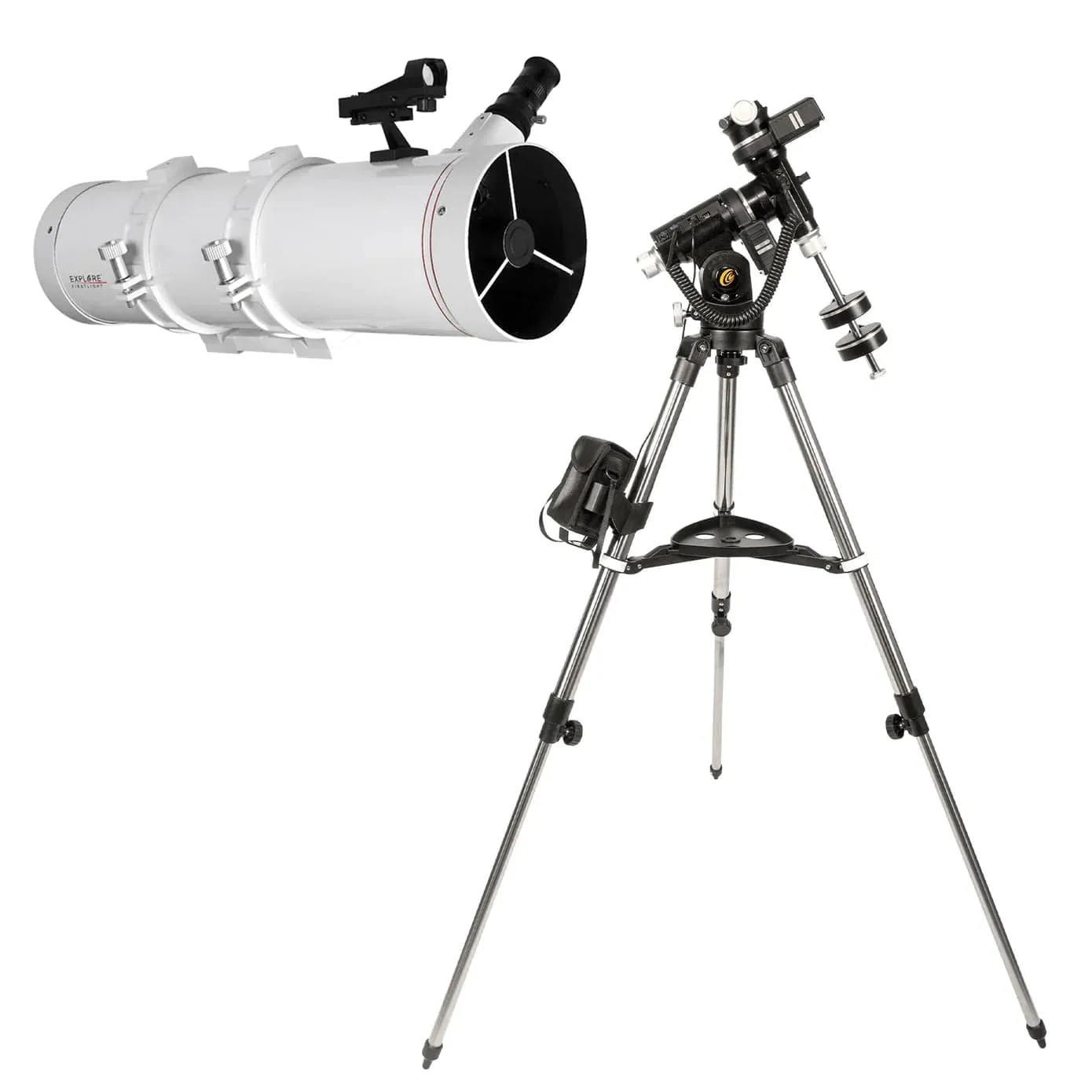 Explore FirstLight 130mm f/4.6 Newtonian Telescope with iEXOS-100 PMC-Eight Equatorial Tracker System