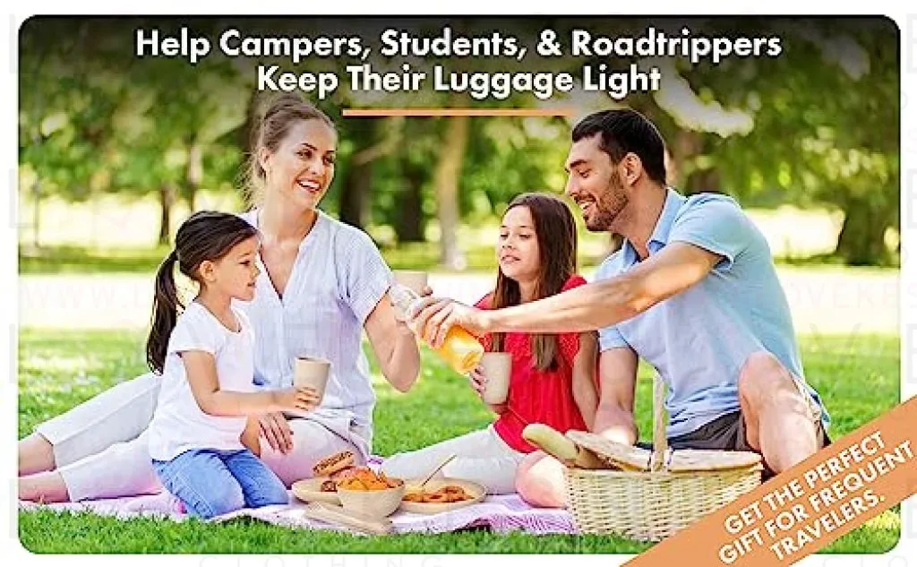 FOODLE Wheat Straw Dinnerware Sets for 4 - Lightweight & Unbreakable Dishes - Microwave & Dishwasher Safe - Perfect for Camping, Picnic, RV, Dorm - Plates, Cups and Bowls - Great for Kids & Adults
