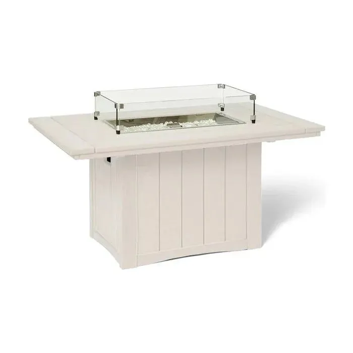 HDPE Poly Wood Rectangular Fire Table USA Made Elementz Blaze
